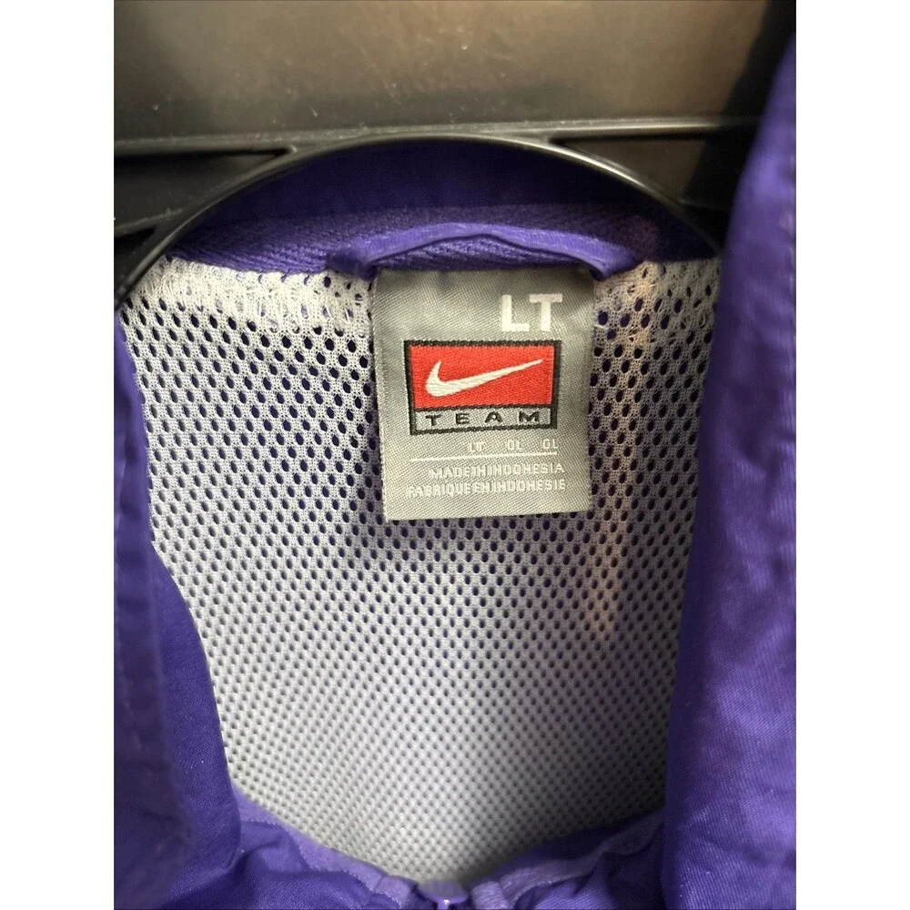 Nike Men Purple LT Active Windbreaker Jacket Woman Full-Zip Preown Chest 52